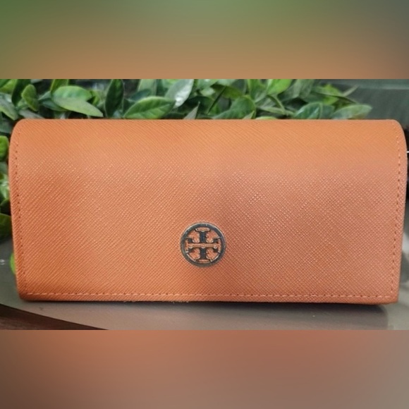 Tory Burch Accessories - Tory Burch Orange Triangular Sunglasses and/or Makeup Clutch with cleaning cloth